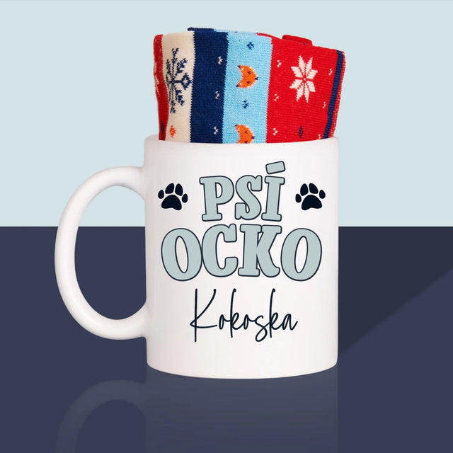 Slovo Z Fotografií: Psí Ocko - Zimné Ponožky V Hrnčeku