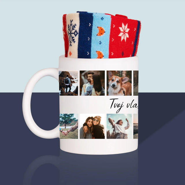 Fotokoláž: 14 Fotografií - Zimné Ponožky V Hrnčeku