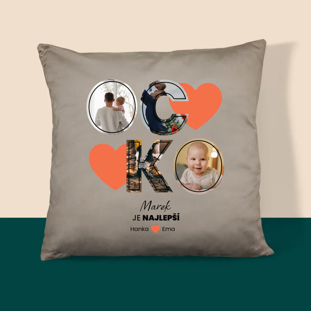 Fotokoláž: Ocko Je Najlepší - Vankúš