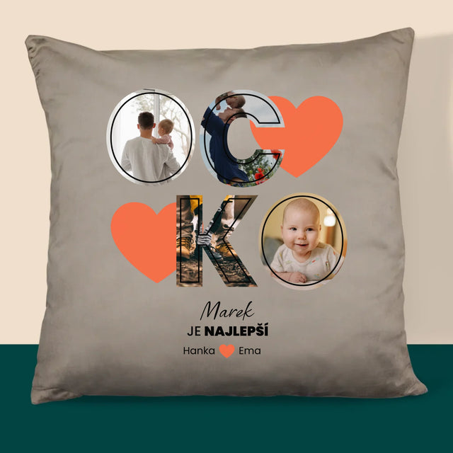 Fotokoláž: Ocko Je Najlepší - Vankúš