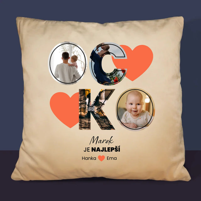 Fotokoláž: Ocko Je Najlepší - Vankúš