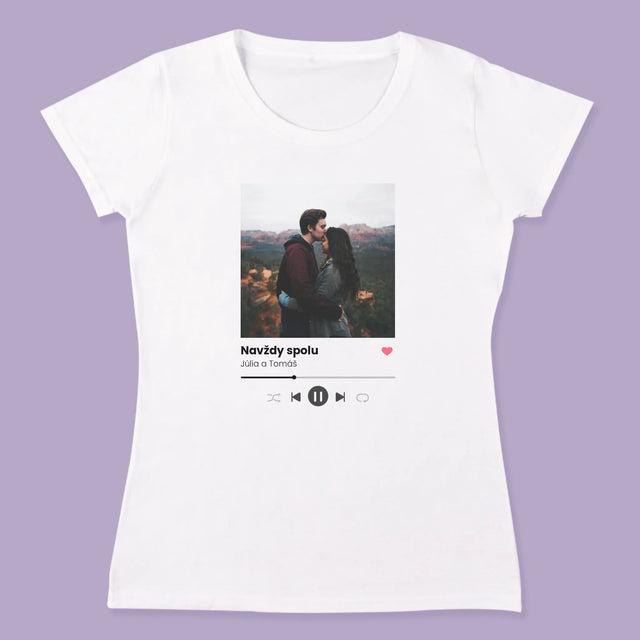 Fotografia A Podpis: Spotify S Tvojou Fotografiou - Tričká Pre Pár