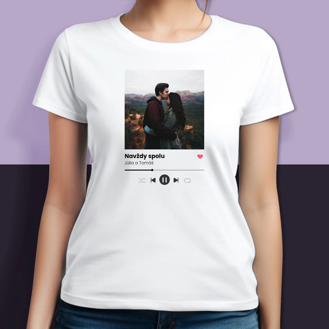 Fotografia A Podpis: Spotify S Tvojou Fotografiou - Tričká Pre Pár