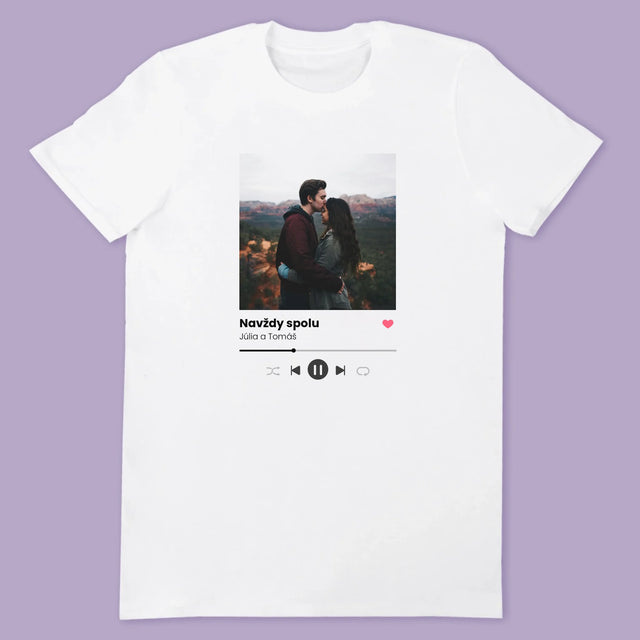 Fotografia A Podpis: Spotify S Tvojou Fotografiou - Tričká Pre Pár