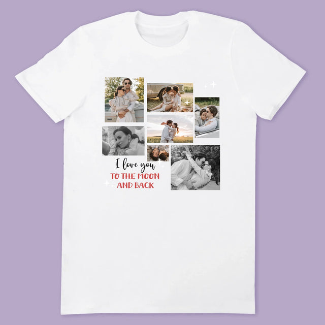 Fotokoláž: To The Moon And Back - Tričká Pre Pár
