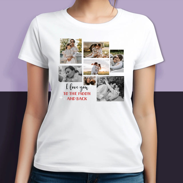 Fotokoláž: To The Moon And Back - Tričká Pre Pár