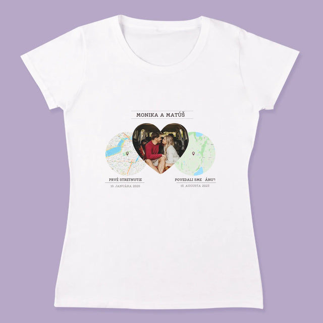 Mapa Mesta: Naše Miesta - Tričká Pre Pár