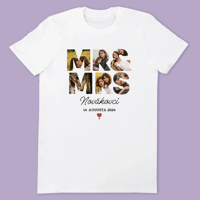 Slovo Z Fotografií: Mr&Mrs - Tričká Pre Pár
