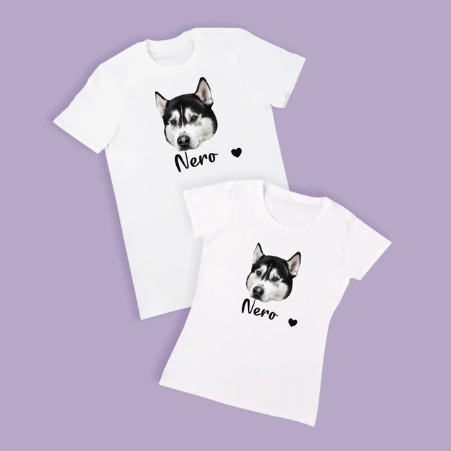 Tvoja Postava: Hlava Tvojho Psa - Tričká Pre Pár