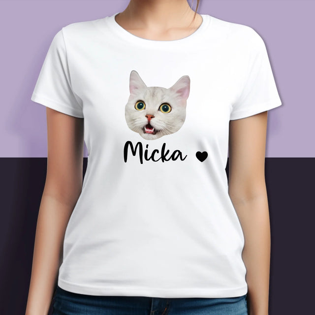 Tvoja Postava: Hlava Tvojej Mačičky - Tričká Pre Pár