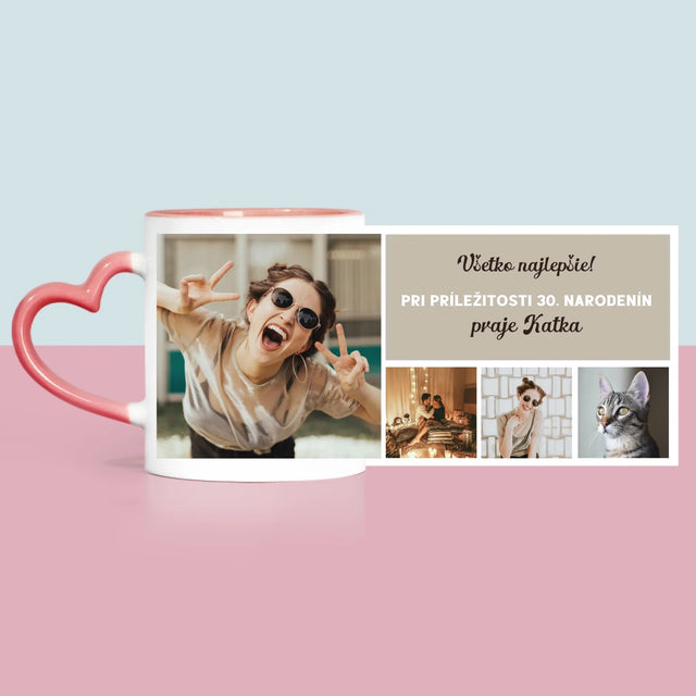 Fotokoláž: Narodeninová Koláž Z Fotografií - Hrnček