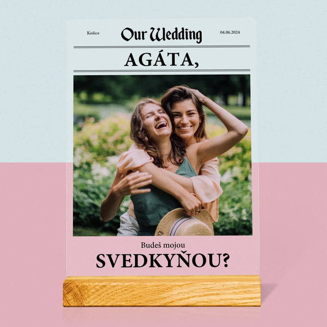 Fotografia A Podpis: Vysnívaná Svedkyňa - Tlač Na Akrylové Sklo