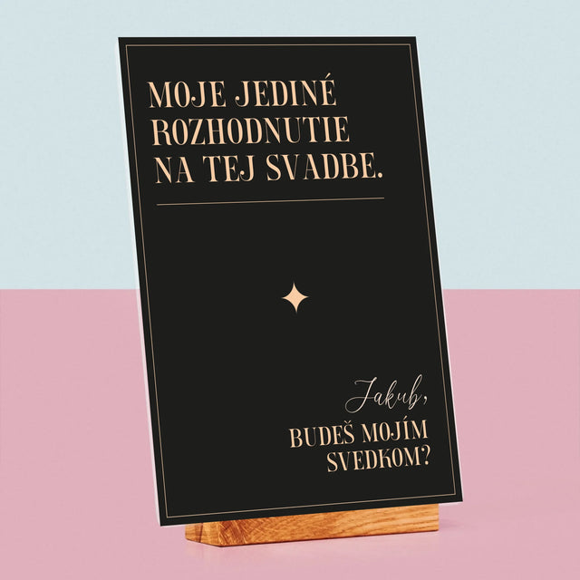 Meno A Podpis: Moje Jediné Rozhodnutie - Tlač Na Akrylové Sklo