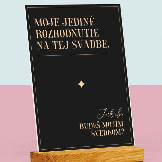Meno A Podpis: Moje Jediné Rozhodnutie - Tlač Na Akrylové Sklo