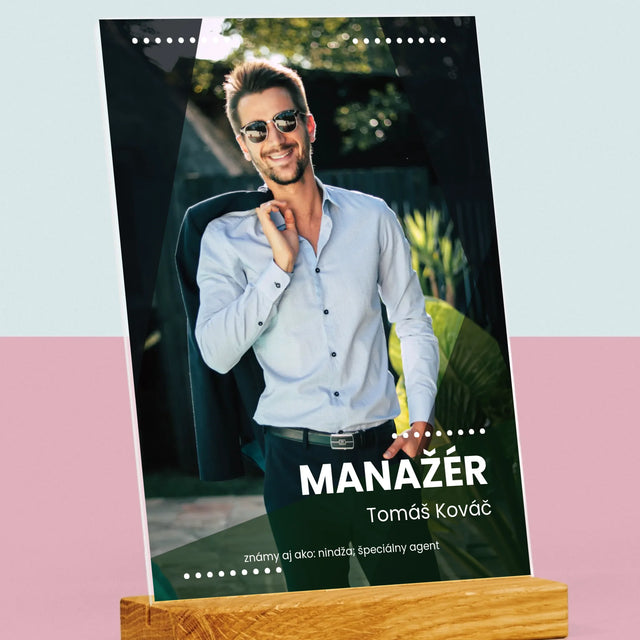 Fotografia A Podpis: Manažér - Tlač Na Akrylové Sklo