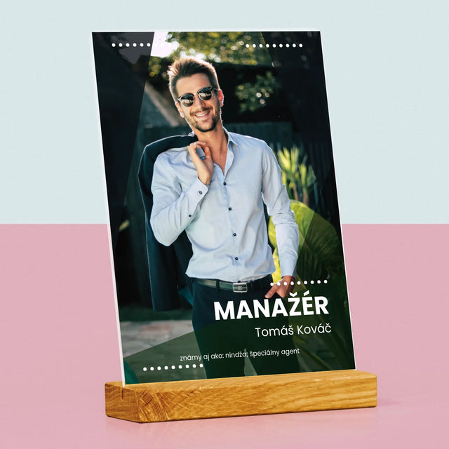 Fotografia A Podpis: Manažér - Tlač Na Akrylové Sklo
