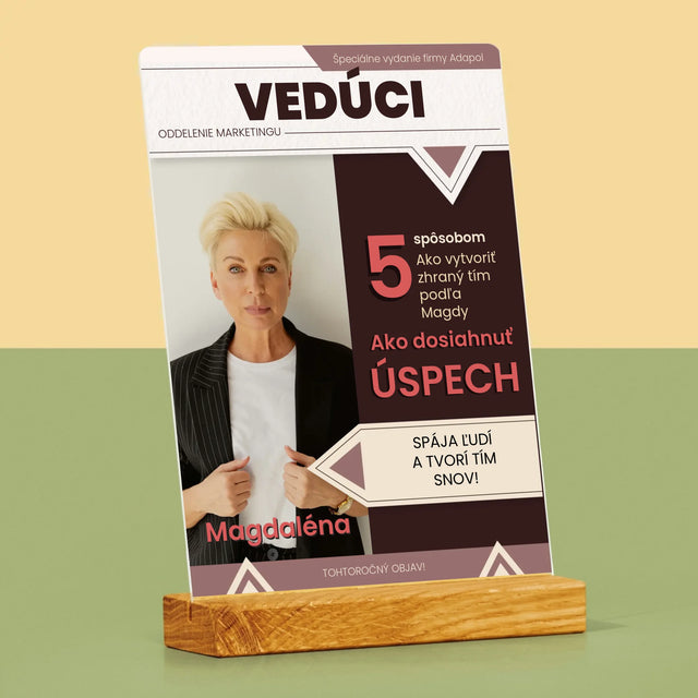 Obálka Časopisu: Vedúci - Tlač Na Akrylové Sklo