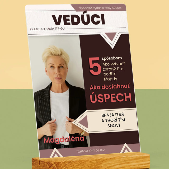 Obálka Časopisu: Vedúci - Tlač Na Akrylové Sklo
