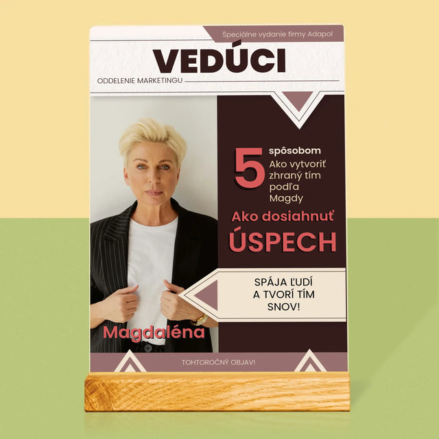 Obálka Časopisu: Vedúci - Tlač Na Akrylové Sklo