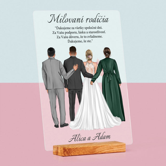 Tvorenie Postavy: Milovaní Rodičia, Ďakujeme - Tlač Na Akrylové Sklo