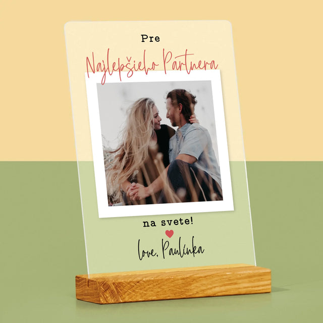 Fotografia A Podpis: Pre Najlepšieho Partnera - Tlač Na Akrylové Sklo