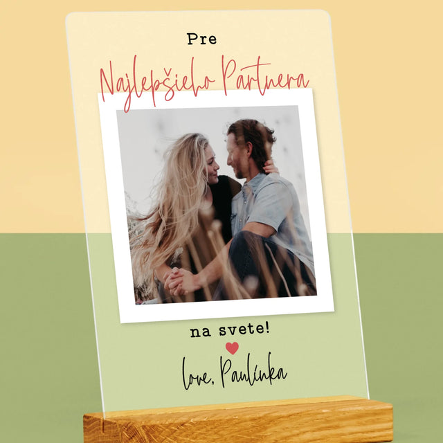 Fotografia A Podpis: Pre Najlepšieho Partnera - Tlač Na Akrylové Sklo