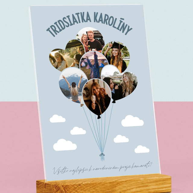 Tvar Z Fotografií: Tridsiatka Balóny - Tlač Na Akrylové Sklo