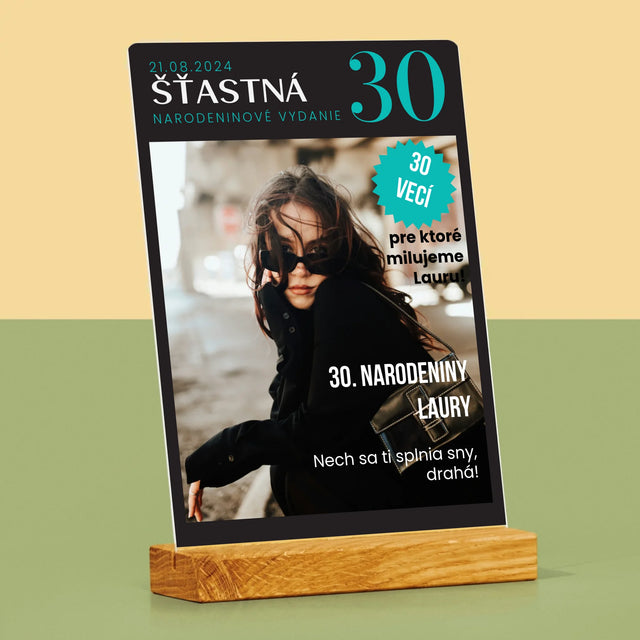 Obálka Časopisu: Šťastná 30 - Tlač Na Akrylové Sklo