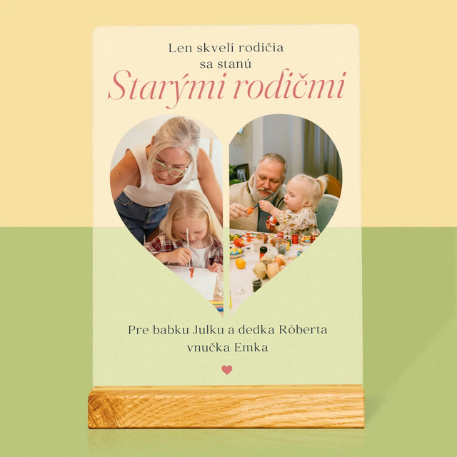 Fotokoláž: Skvelí Rodičia Sa Stanú Starými Rodičmi - Tlač Na Akrylové Sklo