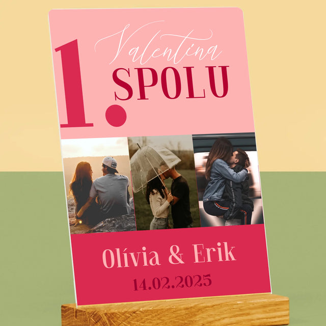 Fotokoláž: Prvý Valentín Spolu - Tlač Na Akrylové Sklo