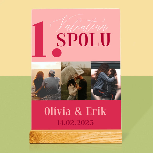 Fotokoláž: Prvý Valentín Spolu - Tlač Na Akrylové Sklo