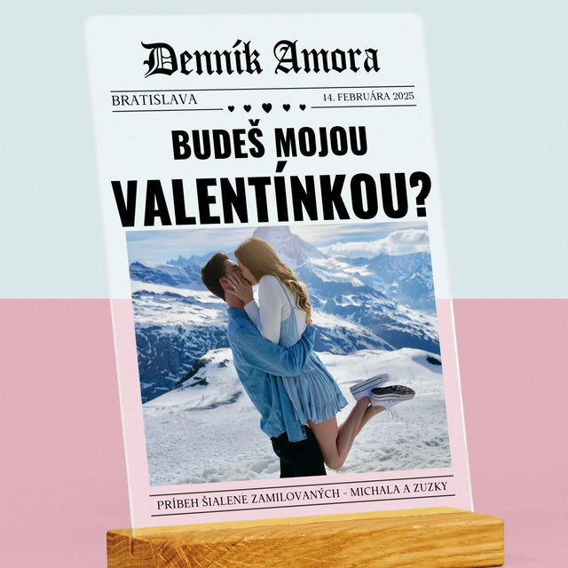 Obálka Časopisu: Valentínske Noviny - Tlač Na Akrylové Sklo