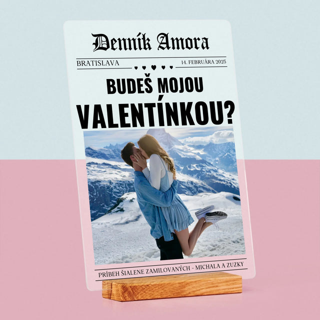 Obálka Časopisu: Valentínske Noviny - Tlač Na Akrylové Sklo