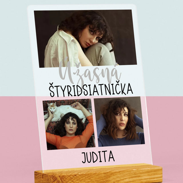Fotokoláž: Úžasná Štyridsiatnička - Tlač Na Akrylové Sklo