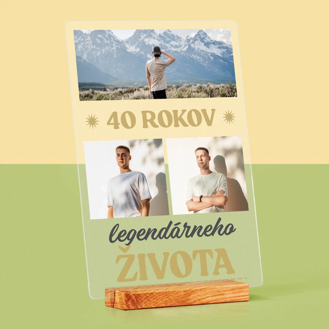 Fotokoláž: 40 Rokov Legendárneho Života - Tlač Na Akrylové Sklo