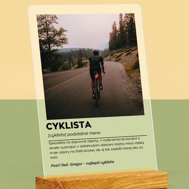 Fotografia A Podpis: Cyklista Definícia - Tlač Na Akrylové Sklo