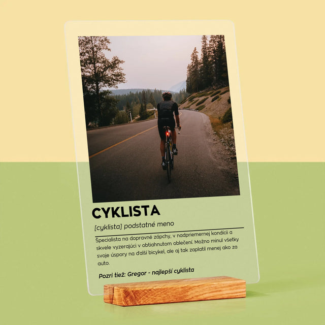 Fotografia A Podpis: Cyklista Definícia - Tlač Na Akrylové Sklo