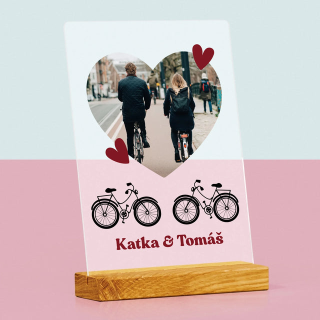 Fotografia A Podpis: Cyklistický Pár - Tlač Na Akrylové Sklo