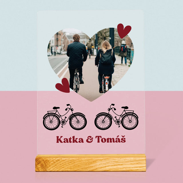 Fotografia A Podpis: Cyklistický Pár - Tlač Na Akrylové Sklo