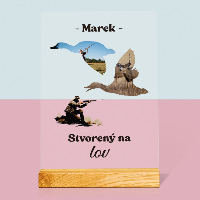 Tvar Z Fotografií: Stvorený Na Lov - Tlač Na Akrylové Sklo