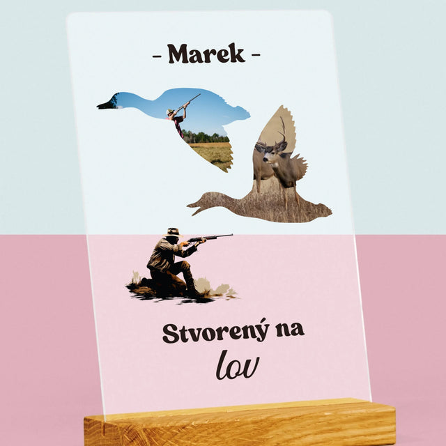 Tvar Z Fotografií: Stvorený Na Lov - Tlač Na Akrylové Sklo