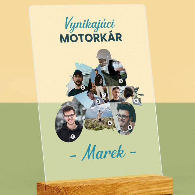 Tvar Z Fotografií: Vynikajúci Motorkár - Tlač Na Akrylové Sklo