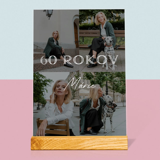 Fotokoláž: 60 Rokov Klasický - Tlač Na Akrylové Sklo