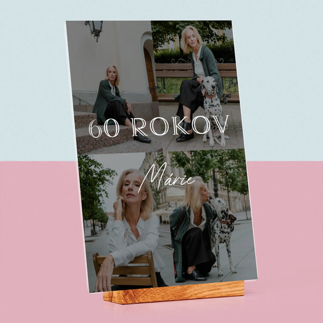 Fotokoláž: 60 Rokov Klasický - Tlač Na Akrylové Sklo