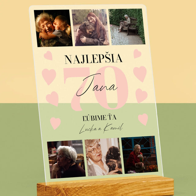 Fotokoláž: Najlepšia 70 - Tlač Na Akrylové Sklo