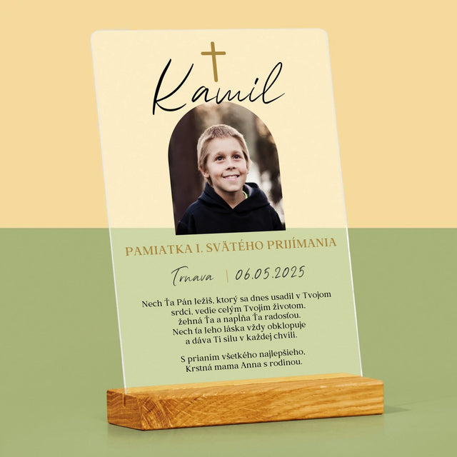 Fotografia A Podpis: Pamiatka Prijímania Klasická - Tlač Na Akrylové Sklo