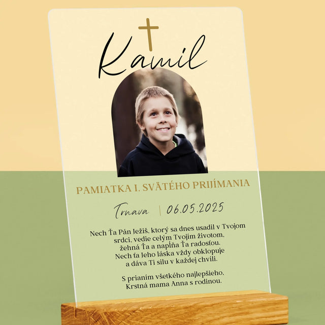 Fotografia A Podpis: Pamiatka Prijímania Klasická - Tlač Na Akrylové Sklo