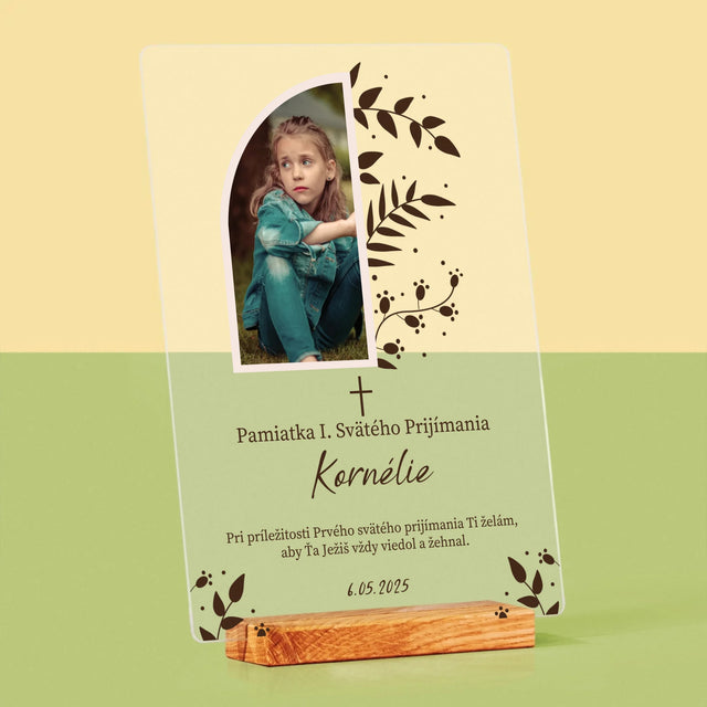 Fotografia A Podpis: Prvé Sväté Prijímanie Lístky - Tlač Na Akrylové Sklo