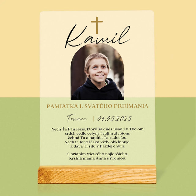 Fotografia A Podpis: Pamiatka Prijímania Klasická - Tlač Na Akrylové Sklo