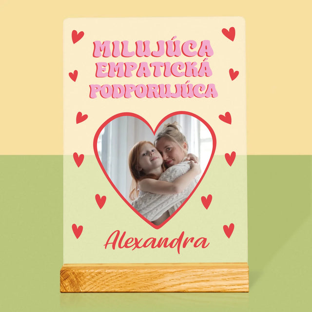 Fotografia A Podpis: Vlastnosti Maminky - Tlač Na Akrylové Sklo